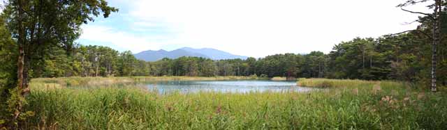 fotografia, materiale, libero il panorama, dipinga, fotografia di scorta,Moglie di lago di zen-prete principale, foresta, stagno, Blu azzurro, Mt. Bandai-san