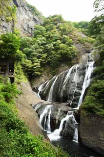 Foto, materieel, vrij, landschap, schilderstuk, bevoorraden foto,Een waterval van Fukuroda, Westing Boeddhist pastoor, Takikawa, Kuji Rivier, Komon Mito