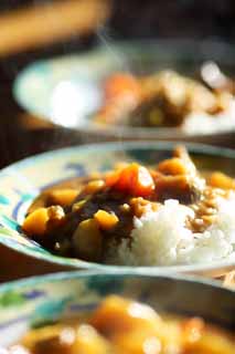 photo, la matire, libre, amnage, dcrivez, photo de la rserve,La vapeur du curry, Curry et riz, dnant table, pomme de terre, carotte