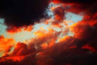 fotografia, materiale, libero il panorama, dipinga, fotografia di scorta,Il tramonto si annuvola, fantasia, Rosso, nube, Alla buio