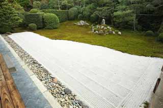 fotografia, material, livra, ajardine, imagine, proveja fotografia,Fundain Sesshu templo, Chaitya, pedra, Japons ajardina, paisagem seca jardim de jardim japons