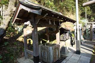 photo,material,free,landscape,picture,stock photo,Creative Commons,The Zeniarai-benten Shrine facilities, Shinto straw festoon, Worship, Wife of chief zen-priest, Money-making