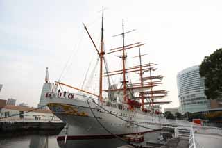 Foto, materiell, befreit, Landschaft, Bild, hat Foto auf Lager,Nippon-Maru, das Segeln von Boot, Schiff, Mast, Segel