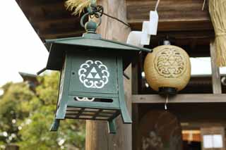 Foto, materieel, vrij, landschap, schilderstuk, bevoorraden foto,Eshima Shrine Okutsu heiligdom, Tuinier lantaarn, Lantaarn, , Shinto