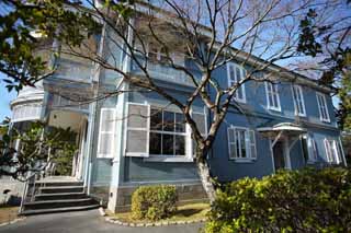 Foto, materiell, befreit, Landschaft, Bild, hat Foto auf Lager,Meiji-mura-Dorf Museum Saigo Juudo's Haus, das Bauen vom Meiji, Die Verwestlichung, West-Stilgebude, Kulturelles Erbe