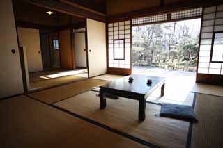 Foto, materiell, befreit, Landschaft, Bild, hat Foto auf Lager,Meiji-mura-Dorf Museum Ougai Mori / Soseki Natsume-Haus, das Bauen vom Meiji, Die Verwestlichung, Japanisch-Stilhaus, Kulturelles Erbe