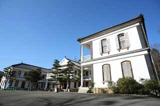 Foto, materiell, befreit, Landschaft, Bild, hat Foto auf Lager,Meiji-mura-Dorf Museum Mie-Regierungsgebude, das Bauen vom Meiji, Die Verwestlichung, West-Stilgebude, Kulturelles Erbe