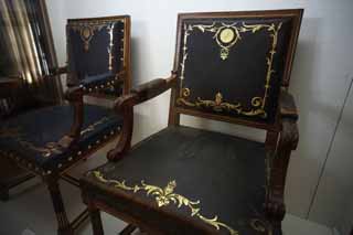 photo, la matire, libre, amnage, dcrivez, photo de la rserve,La chaise du Muse du Village de Meiji-mura Famille Impriale, La famille impriale, L'empereur, Mobilier du de l'ouest-style, Hritage culturel