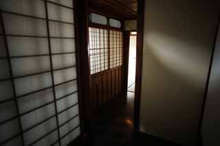 photo, la matire, libre, amnage, dcrivez, photo de la rserve,Une personne de Muse du Village de Meiji-mura maison du pin est, construire du Meiji, shoji, Pice du Japonais-style, couloir