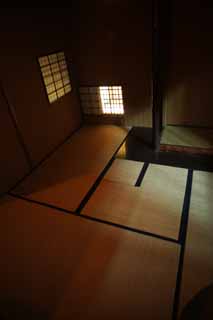 fotografia, materiale, libero il panorama, dipinga, fotografia di scorta,Una persona di Meiji-mura Villaggio Museo casa di pino est, costruendo del Meiji, stuoia di tatami, Stanza di Giapponese-stile, stanza di t-cerimonia