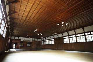 photo,material,free,landscape,picture,stock photo,Creative Commons,The fourth Meiji-mura Village Museum Senior High School martial arts dojo studio [a silent temple], building of the Meiji, The Westernization, Western-style building, Cultural heritage