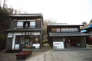 Foto, materiell, befreit, Landschaft, Bild, hat Foto auf Lager,Ein Haus von Meiji-mura-Dorf Museum Yoshiyuki Hongo-Boden / der Yakumo Koizumi, der bersommert, das Bauen vom Meiji, Die Verwestlichung, Japanisch-Stilgebude, Kulturelles Erbe