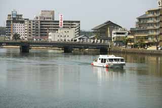 fotografia, materiale, libero il panorama, dipinga, fotografia di scorta,Grande Hashikawa, Ohashi, Lago Shinji-ko, ponte, cielo blu