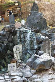 foto,tela,gratis,paisaje,fotografa,idea,Un riverbank del occidente de fuente termal de Kusatsu, Acala, Fuente termal, Buddhism, Servicio Buddhist para nios abortados